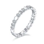 Bee Dance Of Light And Shadow - A Wedding Ring Set With Top-quality Moissanite S925 Silver