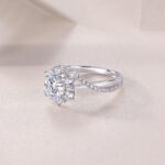 Hidden Poetry - A Ring Set With 1-carat Top-quality Moissanite S925 Silver - Image 7