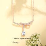 ⁦Sterling Silver Necklace Women's All-match Fashion Design Bandage Necklace⁩ - الصورة ⁦3⁩
