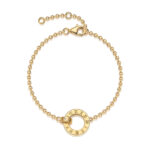 Set With Top-quality Moissanite, This Luxurious And Fashionable Light Luxury Trend Jewelry Silver Bracelet Is S925 Silver-plated With Gold