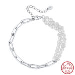 ⁦S925 Sterling Silver Water Pearl Bracelet⁩ - الصورة ⁦3⁩