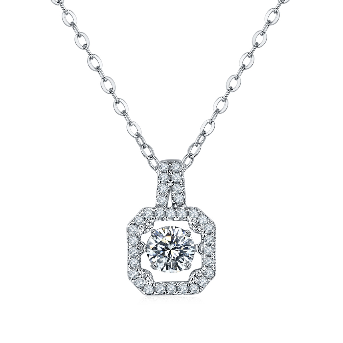 c49323ee-a6a1-4e0b-8cb6-030ba9b35a2a.jpg Set With Top-quality Moissanite, This Luxurious And Fashionable Light Luxury Trend Jewelry Necklace Pendant Is Made Of S925 Silver Electroplated With Platinum - الصورة 1