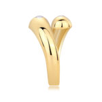 ⁦Cloud - A Luxurious And Fashionable Light Luxury Jewelry Silver Ring Set With Top-quality Moissanite, S925 Silver Plated With Platinum⁩ - الصورة ⁦4⁩