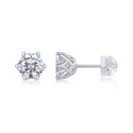 Prosperity - Earrings Set With Top-quality Moissanite S925 Silver And Platinum-plated Stud Earrings, A Fashionable And Trendy Accessory, Can Be Tested With A Diamond Pen