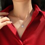 ⁦925 Silver Moissanite Cube Sugar Necklace⁩ - الصورة ⁦5⁩