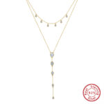 ⁦Women's Sterling Silver Twin Lasso Necklace Accessories⁩ - الصورة ⁦3⁩