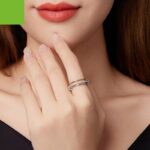 ⁦S925 Sterling Silver Three-circle Stacking Moissanite Ring⁩ - الصورة ⁦3⁩