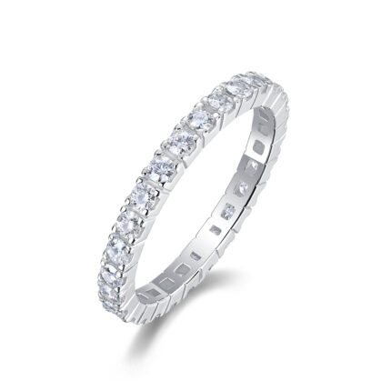 Shining Starlight - A Wedding Ring Set With Top-quality Moissanite S925 Silver And Platinum-plated Diamond.