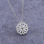 ⁦Heart-to-heart Four-leaf Clover Necklace⁩ - الصورة ⁦9⁩