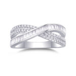 Intersection - A Wedding Ring Set With Top-quality Moissanite S925 Silver - Image 2