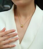 A Fashionable And Trendy Necklace Pendant Set With Top-quality Moissanite S925 In Silver And Gold-plated. - Image 6