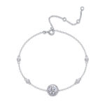 Harmonious And Brilliant - Top-quality Moissanite, Luxurious And Fashionable Light Luxury Jewelry Silver Bracelet