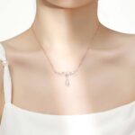 ⁦Sterling Silver Necklace Women's All-match Fashion Design Bandage Necklace⁩ - الصورة ⁦2⁩
