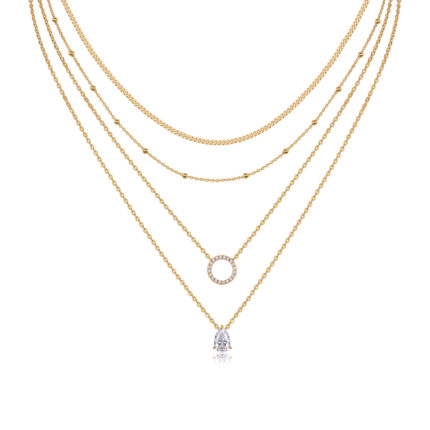 Pear-shaped Inlay Of Top-quality Moissanite, Luxurious And Fashionable, Minimalist Trend Jewelry, Silver Pendant Necklace, Collar Chain, S925 Silver Electroplated With Gold
